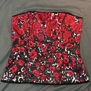 White House Black Market Rose Corset